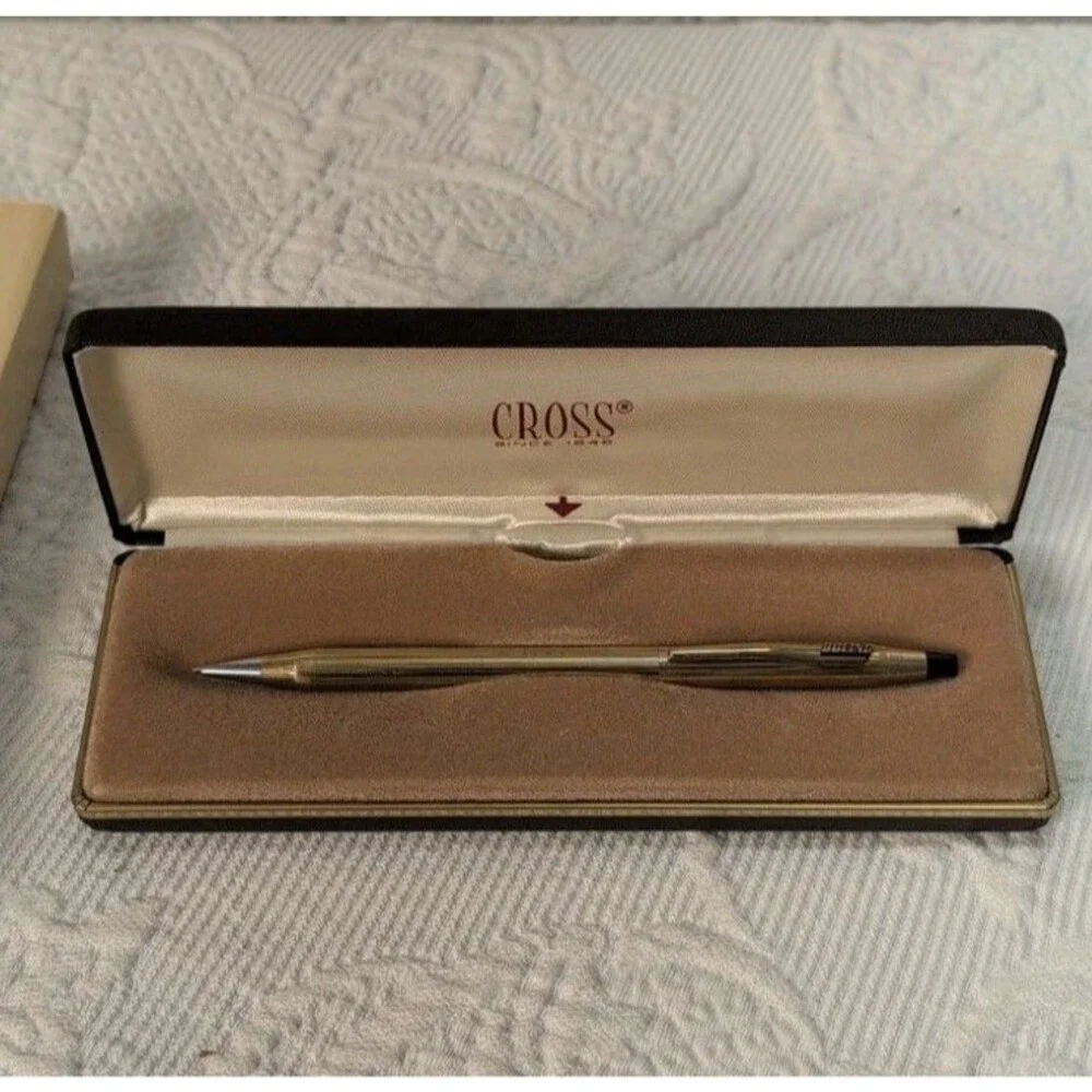 Vintage Cross Boeing 10k Gold Filled Mechanical Pencil Original Box W/ Eraser